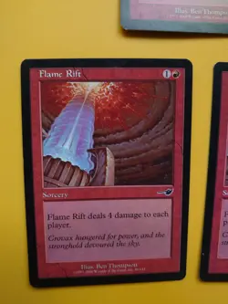 MTG Card. Flame Rift x3 Nemesis SOrcery - Image 3