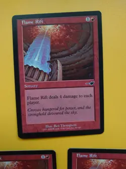 MTG Card. Flame Rift x3 Nemesis SOrcery - Image 4