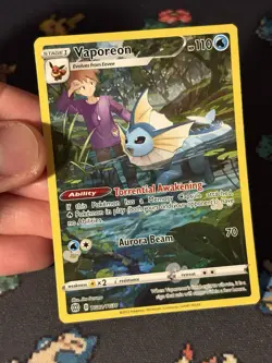 Pokemon Cards Vaporeon TG02/TG30 Full Art Secret Rare Brilliant Stars - (NM) - Image 2