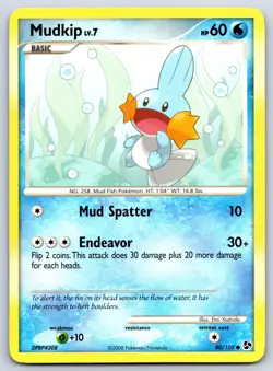 Mudkip - DP Great Encounters 80/106 Emi Yoshida Pokemon Card LP - Image 1