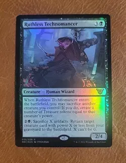 NM FOIL Ruthless Technomancer #035/038 Commander Kamigawa Neon Dynasty NEC - Image 1