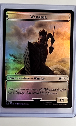 2024 MTG Magic the Gathering Foil Token Marvel Black Panther Secret Lair Warrior - Image 1