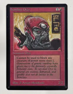 Ironclaw Orcs Alpha LP Light Play MTG Magic The Gathering A - Image 1