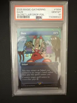 2025 MTG Magic The Gathering SpongeBob Secret Lair Daze #1934 PSA 10 - Image 1
