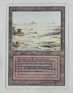 Badlands Revised LP Light Play MTG Magic The Gathering C - Image 1