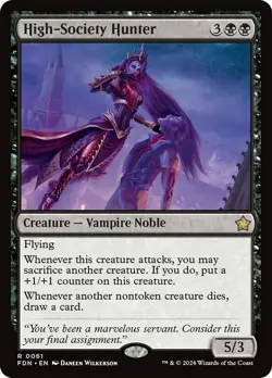 x1 High-Society Hunter R MTG Foundations M/NM, English - Image 1