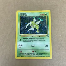 Scyther - Base Set 2 17/130 Rare Holo Pokemon TCG - MP - Image 1