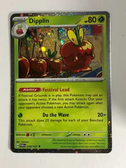 Pokemon TCG Twilight Masquerade Cosmos Holographic Dipplin w Swirl 018/167 NM - Image 1