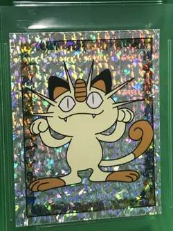 CGC 9 Mint Meowth Pokemon Merlin Series 1 #S11 Holographic Holo Sticker Vintage - Image 3