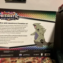 PRISMATIC EVOLUTIONS Lucario EX and Tyranitar EX Premium Collection Free Shiping - Image 5