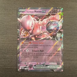 Pokemon Team Rocket’s Mewtwo ex 216 Promo Destined Rivals NM - Image 1