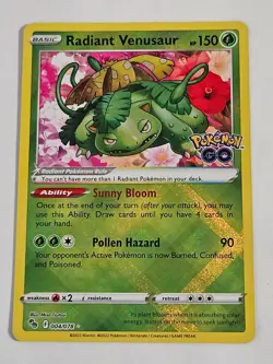 Radiant Venusaur 004/078 Pokemon GO Holo - Image 1