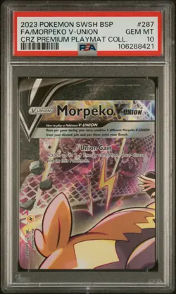 2023 POKEMON SWSH BLACK STAR PROMO #287 FULL ART/MORPEKO V-UNION PSA 10 - Image 1
