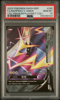 2023 POKEMON SWSH BLACK STAR PROMO #290 FULL ART/MORPEKO V-UNION PSA 10 - Image 1