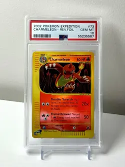 PSA 10 2002 POKEMON EXPEDITION #73 CHARMELEON-REVERSE FOIL (POP 38) - Image 1