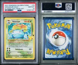 2021 POKEMON CELEBRATIONS CLASS COLL. #15 VENUSAUR HOLO PSA 10 - Image 3