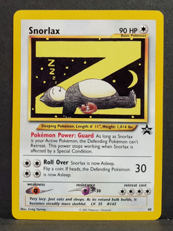 Pokemon SNORLAX #49 Sleeping Black Star Promo - Image 1