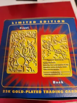 23K Gold Plated NIP UNUSED CHARIZARD Pokemon Ball Blue - Image 2