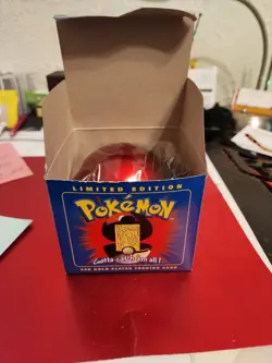 23K Gold Plated NIP UNUSED CHARIZARD Pokemon Ball Blue - Image 3