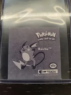 RAICHU PR40 POKEMON ARTBOX STICKER HOLO PRIZM SERIES 1 1999 NM - Image 2