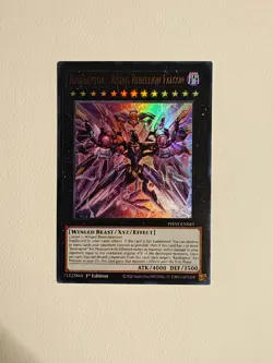 Yugioh! Raidraptor - Rising Rebellion Falcon - PHNI-EN045 - Ultra Rare - 1st Edi - Image 1