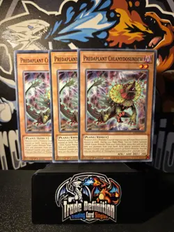 3x LDS3-EN071 Predaplant Chlamydosundew Common 1st Edition YuGiOh Playset - Image 1