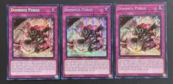 2025 YUGIOH MP25 1ST ED SECRET RARE DOMINUS PURGE X3 NM SET - Image 1