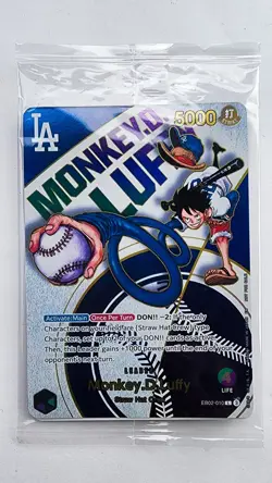 Los Angeles Dodgers X One Piece Monkey D Luffy Leader Promo Card 7/3/25 SGA New - Image 1