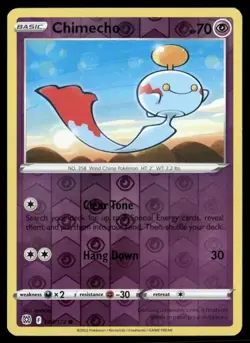 2022 Brilliant Stars Set Pokemon Card 063 Chimecho Reverse Foil NM - Image 1