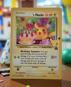 2021 Pokemon BIRTHDAY PIKACHU 24 Celebrations Classic Collection Holo Card - Image 1