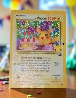 2021 Pokemon BIRTHDAY PIKACHU 24 Celebrations Classic Collection Holo Card - Image 2