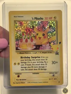 2021 Pokemon BIRTHDAY PIKACHU 24 Celebrations Classic Collection Holo Card - Image 4