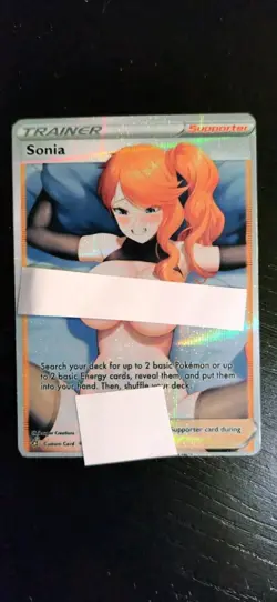 Pokemon Sonia Trainer Story Anime Waifu Foil Card - Image 1