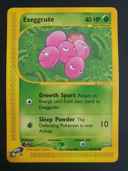 Exeggcute 76/147 - Aquapolis Set - Pokemon Card - Near Mint Condition - Image 1