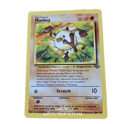 Pokemon TCG WOTC Mankey 1999 Jungle Card #55 Unlimited Near Mint Never Played! - Image 2