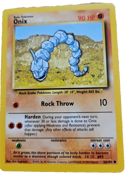 Pokemon TCG Onix 1999 Wizards Of The Coast Base Set Card 56 Near Mint Never Play - Image 3