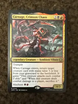 Carnage, Crimson Chaos - Marvel's Spider-Man SPM #125 - Magic MTG Card - Image 1