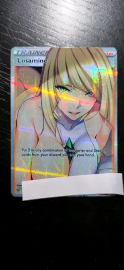 Pokemon Lusamine Trainer Story Anime Waifu Foil Card - Image 1