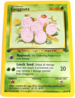 1999 PokemonTCG Wizards Of The Coast First Edition Exeggcute Jungle Set Card 52 - Image 1