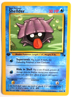 Pokemon TCG Shellder First Edition 1999 Wizards Of The Coast Fossil Card 54 - Image 1