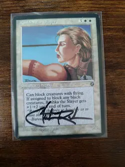Rashka the Slayer Homelands Regular MTG CHRISTOPHER RUSH SIGNED - Image 1