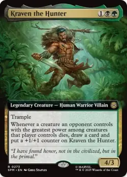 1 x Kraven the Hunter - Extended Art - Marvel's Spider-Man - LP - MTG - Image 1
