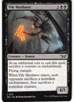 Vile Mutilator U Duskmourn: House of Horror 122 NM MTG Magic - Image 1