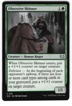 Obsessive Skinner U Commander: Duskmourn: House of Horror 191 NM MTG Magic - Image 1