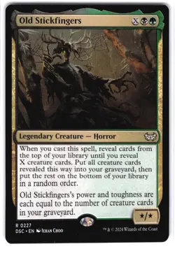 Old Stickfingers R Commander: Duskmourn: House of Horror 227 NM MTG Magic - Image 1