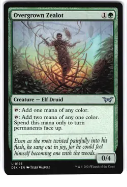 Overgrown Zealot U Duskmourn: House of Horror 193 NM MTG Magic - Image 1