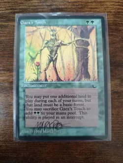 Gaea's Touch The Dark Regular MTG Autographed MARK POOLE 1994 - Image 1