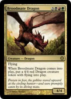 Moderatly Played, English - 4 x MTG Broodmate Dragon Shards of Alara - Image 1