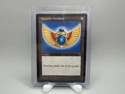Rare Uncommon Tempest Vintage MtG Sapphire Medallion Near Mint NM+ - Image 1