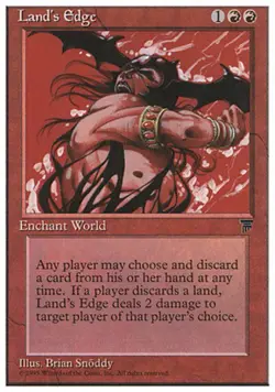 Moderate Play, English MTG Regular Land's Edge Chronicles Magic the Gathering - Image 1